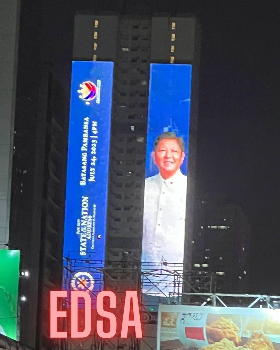 informedph2's tweet photo. Nakita mo na ba ang SONA billboard at tarpaulin ni PBBM sa EDSA?

Pangtrigger sa mga **#% ng slight 😂

#SONA2023 https://t.co/iwvRzWwZFW