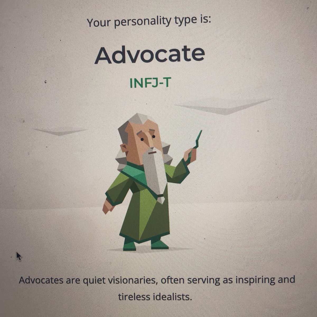 SandileNu's tweet photo. I’ve know about the personality test for some time, retook recently and it helped explain a few things for me.

#infj
#personalitytest https://t.co/n8BBmfOVJ2