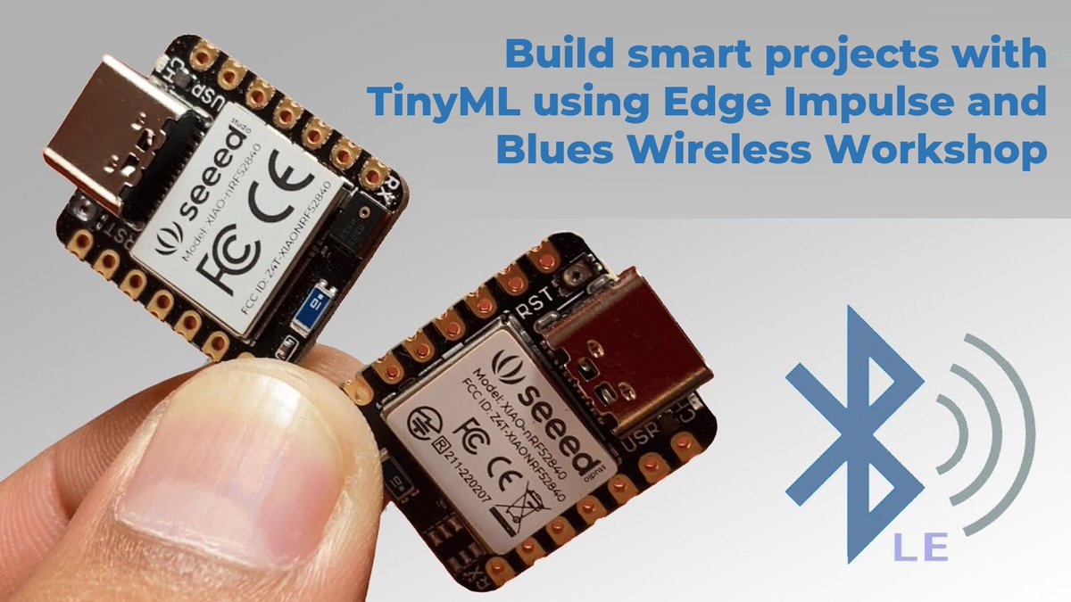 Join the workshop by @0xsalfar 'Build smart projects with #TinyML using @EdgeImpulse and @Blues Wireless' using Seeed #XIAO at @FabFndn event in Bhutan! Learn how to create gesture recognition, voice-controlled devices, and more. bit.ly/3Y2H2eP