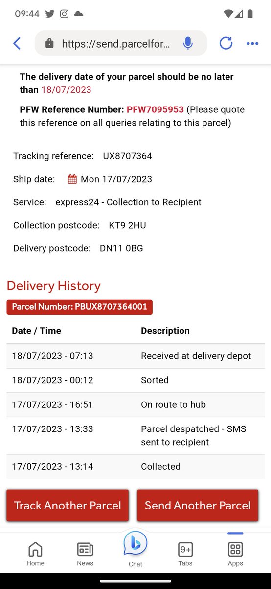 deepjustice4all's tweet photo. @parcelforce Still no ownership from #parcelforce on parcel that I paid Express 24 hrs delivery. Can someone at #parcelforce take ownership of problems at delivery depot &amp; provide an ETA ! #latedelivery #parcelnightmare #parcelproblem #expressparceldelayed #aaronbarnes #badcustomerservice https://t.co/N15PgZKARl