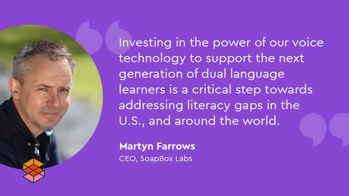 SoapBox Labs (@soapboxlabs) on Twitter photo <a href="/symphonysid/">Martyn Farrows</a> Why SoapBox is building a Spanish voice engine with support from the <a href="/gatesfoundation/">Gates Foundation</a>
hubs.li/Q01YrLxR0
#EducationForAll #SpanishVoiceEngine #EducationTechnology #PreK #ECE <a href="/symphonysid/">Martyn Farrows</a> Why SoapBox is building a Spanish voice engine with support from the <a href="/gatesfoundation/">Gates Foundation</a>
hubs.li/Q01YrLxR0
#EducationForAll #SpanishVoiceEngine #EducationTechnology #PreK #ECE