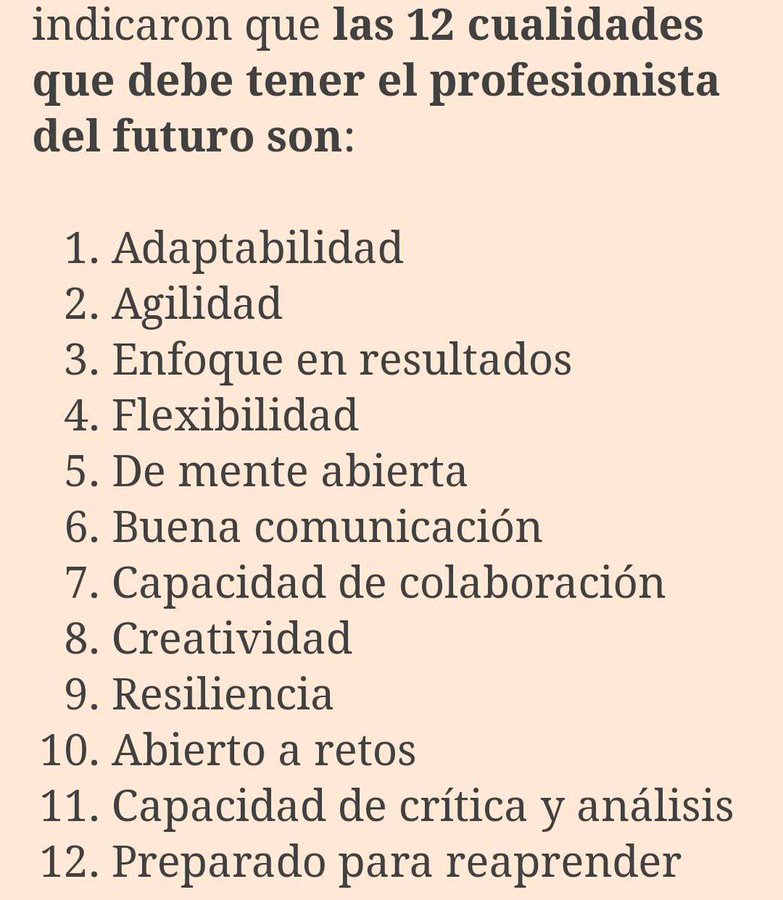 virginiog's tweet image. 12 habilidades clave para ser competitivo ante los desafíos del futuro del trabajo

Informe Profesionales del futuro de NTT Data y Chazz