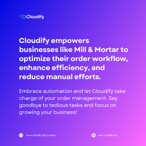 Cloudify_biz's tweet image. Scaling Up with Cloudify

📣 Shoutout to our client, Mill &amp;amp; Mortar! Cloudify developed a system to flawlessly connect their Shopify webshop with e-conomic accounting system. 

#Cloudify #WorkflowAutomation