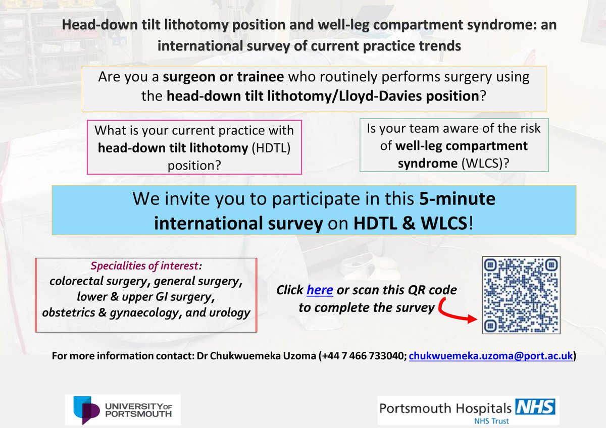 A snapshot 📷 of current #globalpractice to improve #patientsafety in #robotics #laparoscopy 👉 Survey link: lnkd.in/eg_iAN5p 👈 ⌛ 5 minutes to complete #anonymous survey To join the Study Group (PubMed citable) follow link on the last page of survey!!!