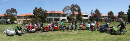 Watching @MOTHERLOADmovie at last night'@ @bicycle_network evening reminded us of the happy cargo bike gathering at Garden City Reserve in Port Melbourne, @cityportphillip in 2010.