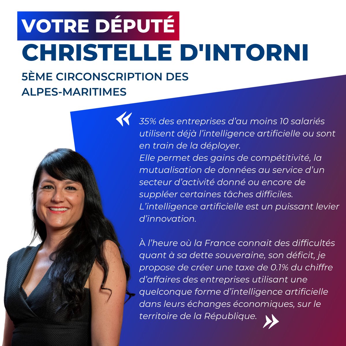 C_Dintorni's tweet photo. J'ai saisi le ministre de lâĂconomie sur lâinstauration dâune taxe aux entreprises utilisant lâintelligence artificielle. âŹïž
#QuestionEcrite
#gouvernement https://t.co/0qAyulefMe