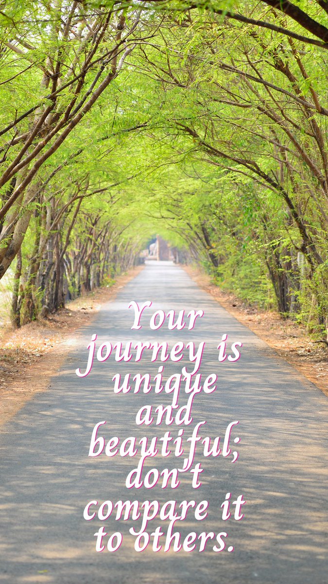 "Your journey is unique and beautiful; don't compare it to others." #LifeLessons #BeYourBestSelf