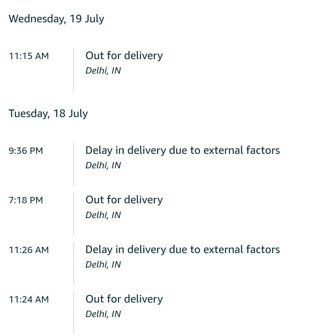 krmaninder's tweet photo. @AmazonHelp Hello @AmazonHelp team,

This is 3rd day. I haven't received any update and response from Amazon team. While Amazon app is continue showing wrong delivery update.

Now I'm worried about my money. https://t.co/gocyemWMEq