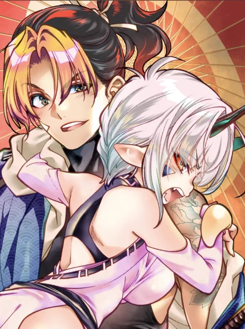 C102新刊の現八と船虫本の表紙絵できた