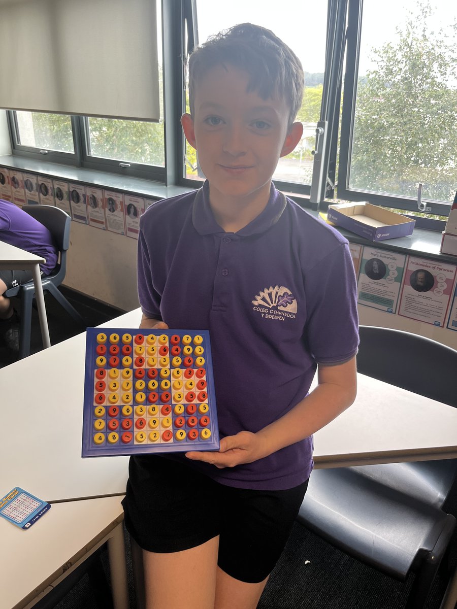 Even on the last day of term Dewi in Year 7 is still using his Numeracy skills and problem solving skills to solve Sudoku puzzles! Da iawn Dewi - ambitious and capable to the end! <a href="/CCYD_Maths/">CCYD Maths</a> <a href="/CCYD_school/">CCYD</a> <a href="/CcydYear7/">CCYD_Year7</a>