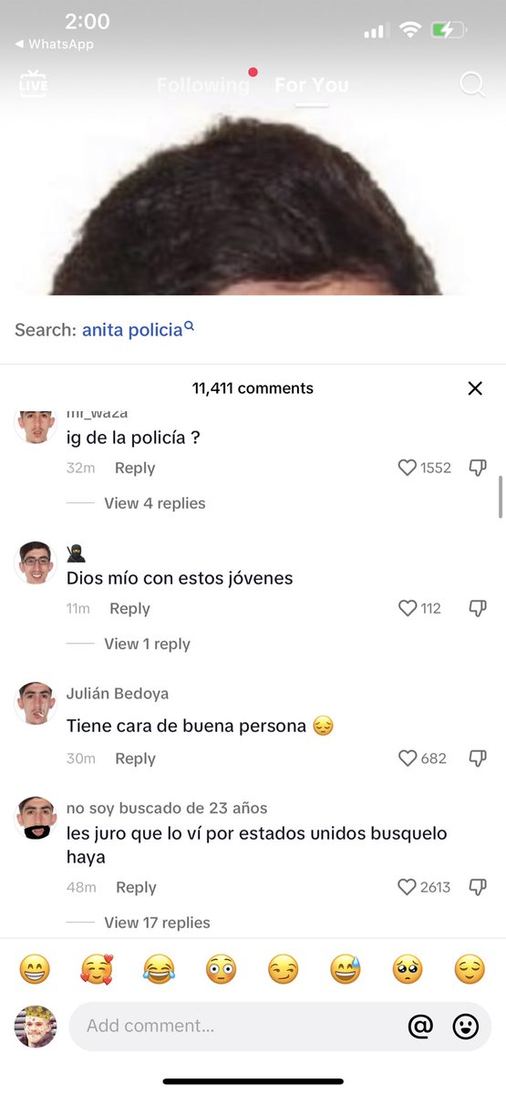 ceciarmy's tweet photo. La policía sube un tiktok informando de que este chico está en busca y captura y estos son los comentarios de la gente https://t.co/keiGXUDwAj