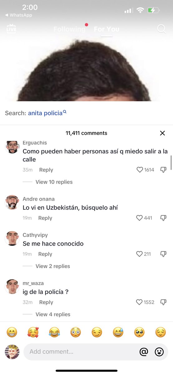 ceciarmy's tweet photo. La policía sube un tiktok informando de que este chico está en busca y captura y estos son los comentarios de la gente https://t.co/keiGXUDwAj