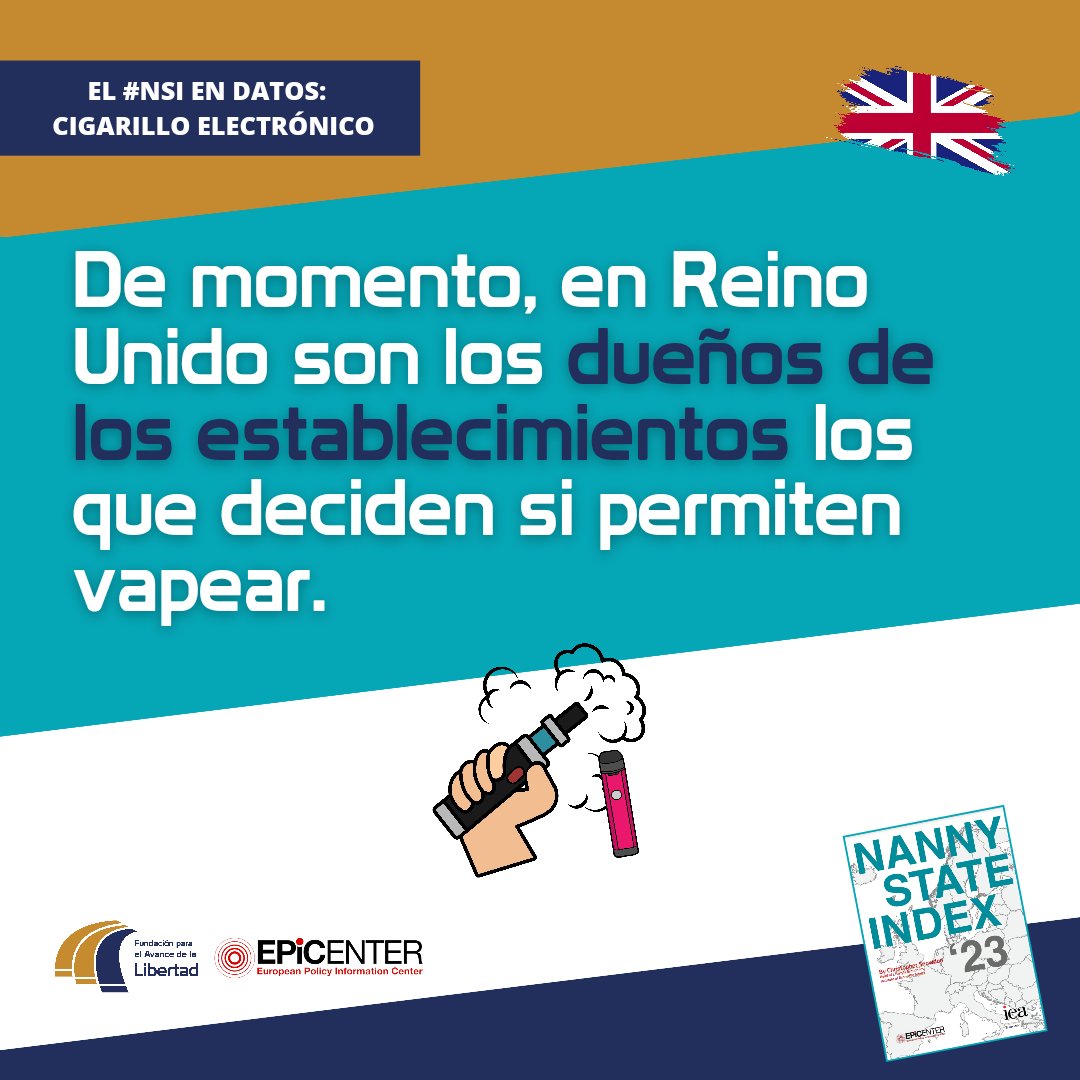 AdvanceLib's tweet photo. Por el momento, #ReinoUnido se está librando de algunas de las restricciones impuestas en otros países europeos al #vapeo:

➡️ Los propietarios de establecimientos son libres de decidir si permiten vapear en los mismos. https://t.co/J3Aq68FyEH