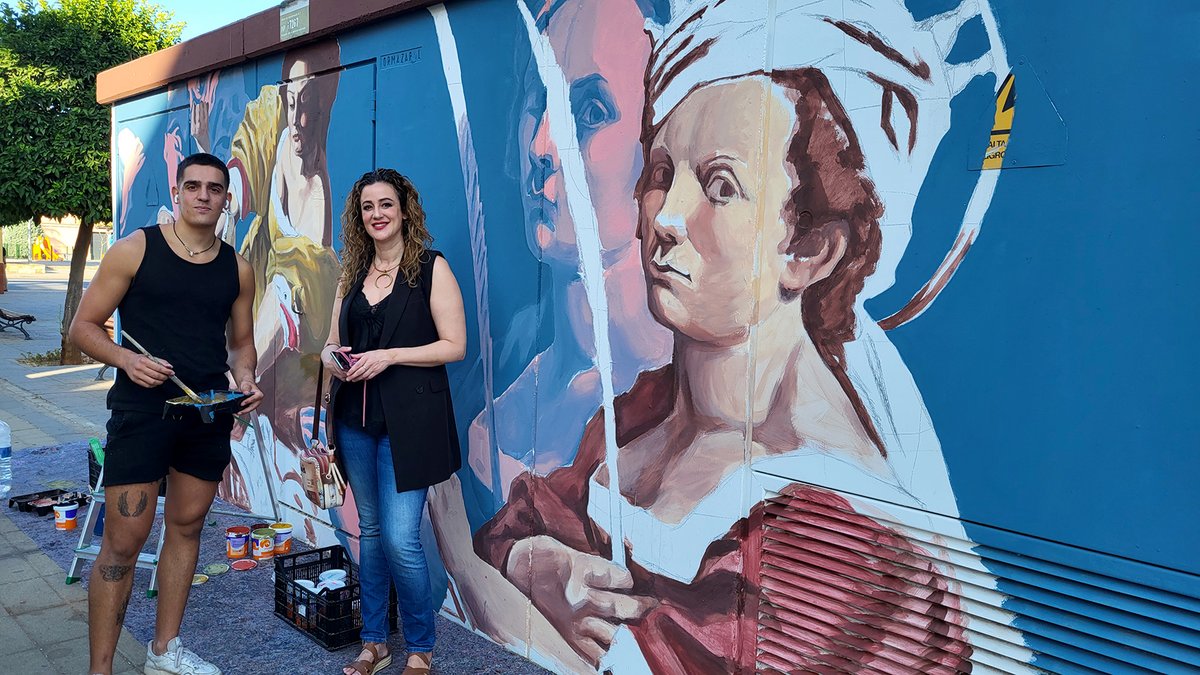LaRinconada_Web's tweet photo. El Museo Urbano al Aire Libre recupera a #ArtemisiaGentileschi, la gran pintora barroca.
El artista #RafaelHerrera continúa con sus intervenciones en los transformadores del entorno del teatro de La Villa
#LaRinconada #Cultura https://t.co/Xgfma4may8 https://t.co/aMzxuQX6AI