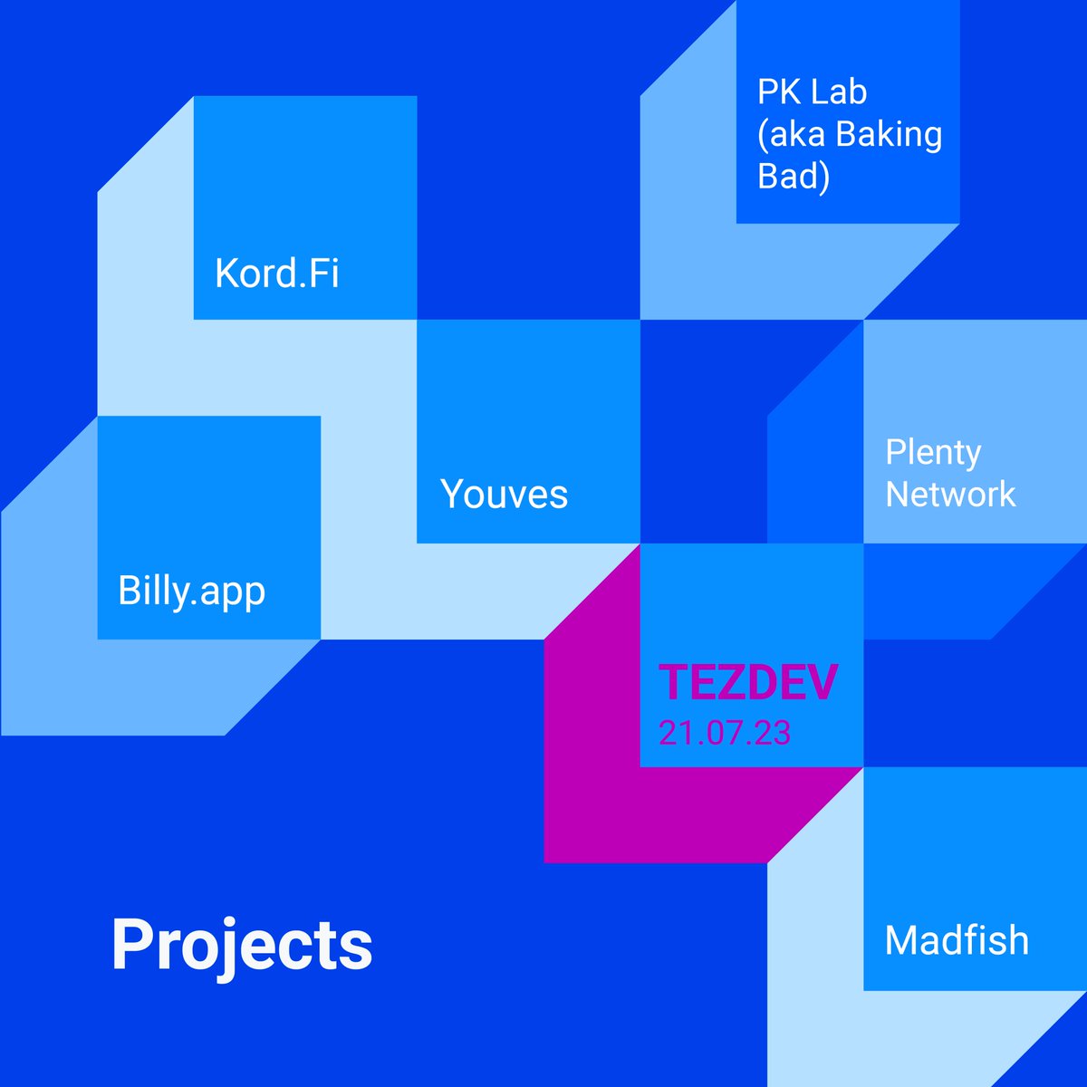 Tezos (@tezos) on Twitter photo #TezDev2023 project showcase: Learn from the visionaries who are making waves on Tezos, dive deep into their projects and make valuable connections! ๐๐ <a href="/Kord_Fi/">Kord.Fi</a> <a href="/youves_com/">youvesโ๏ธ</a> <a href="/madfishofficial/">r&d @ mad.fish</a> <a href="/billyapp_live/">Billy</a> <a href="/plenty_network/">Plenty Labs ๐</a> <a href="/TezosBakingBad/">Baking Bad</a> #TezDev2023 project showcase: Learn from the visionaries who are making waves on Tezos, dive deep into their projects and make valuable connections! ๐๐ <a href="/Kord_Fi/">Kord.Fi</a> <a href="/youves_com/">youvesโ๏ธ</a> <a href="/madfishofficial/">r&d @ mad.fish</a> <a href="/billyapp_live/">Billy</a> <a href="/plenty_network/">Plenty Labs ๐</a> <a href="/TezosBakingBad/">Baking Bad</a>