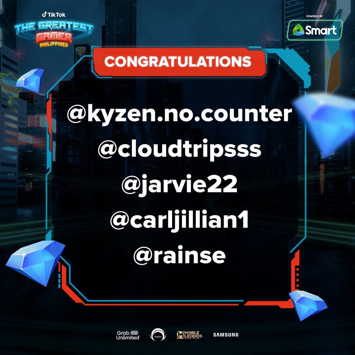 GreatestGamerPH's tweet photo. Solid! Congrats sa winners for game 1! 💪

#TGGPHGrandFinale #TGGDave #TGGJY #TGGSpidey #TGGLevi #TGGAlvin #TGGRwizz

@livesmart @grabph @samsungph @omegaesportsph @mlbb_philippines @tiktok_philippines https://t.co/JWHgWFXcMb