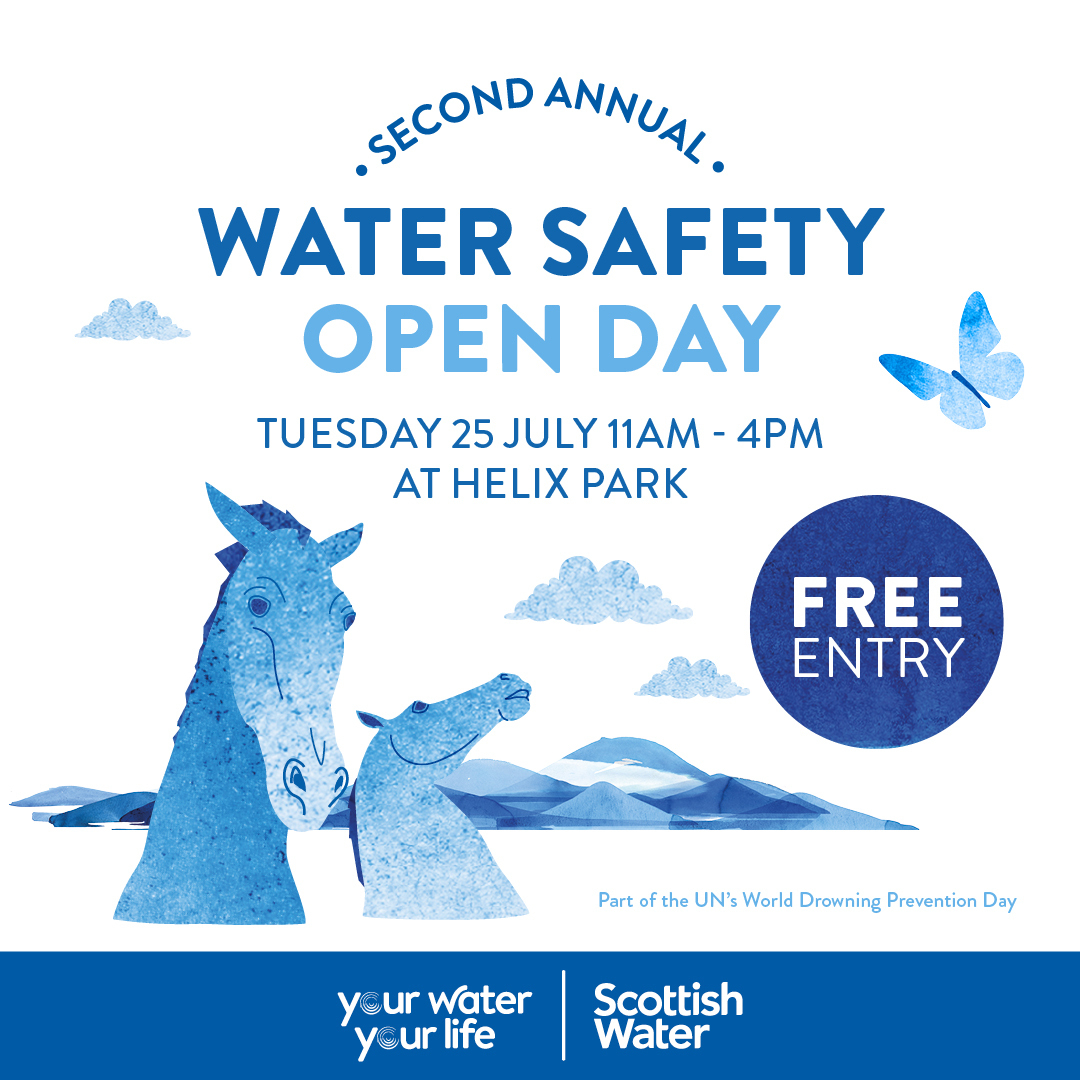 We’re at Scotland’s only Water Safety Open Day, Tuesday 25th July at the Helix in Falkirk! It’s FREE to attend - pop by & say hello, have some fun & learn all things #WaterSafety! #DrowningPreventionDay 💧 watersafetyscotland.org.uk/about/water-sa…