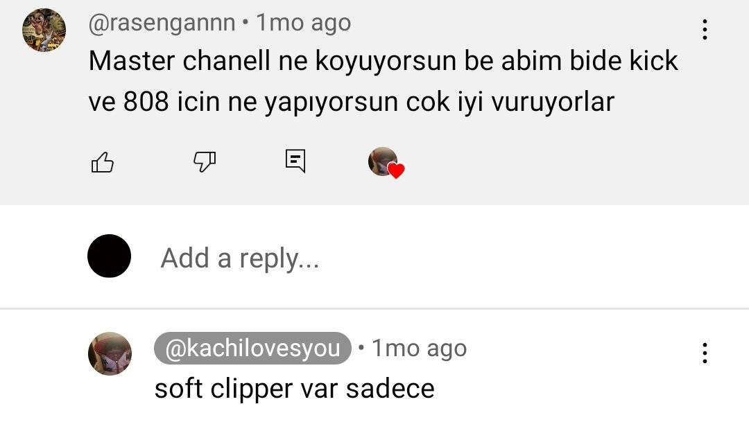 EfeVcun's tweet photo. @Kilkilluaa Beat icinse yeterli bence soft clipper ama çok bilmiyorum bana güvenme https://t.co/f8CRURYjU5