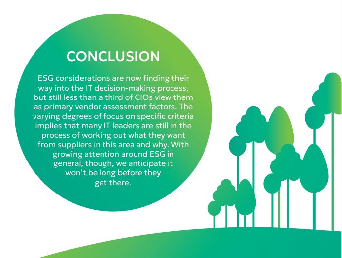 freeformcentral's tweet photo. As promised, today we bring you the conclusion of our recent #CIO🧑‍💻 #ESG &amp; #sustainability study. 
It's clear this is still an area in transition. The CIOs in our research with @CIOWaterCooler know that sustainability🌳 matters, but it's not yet a primary factor for most.
1/3 https://t.co/3RSreSCz84