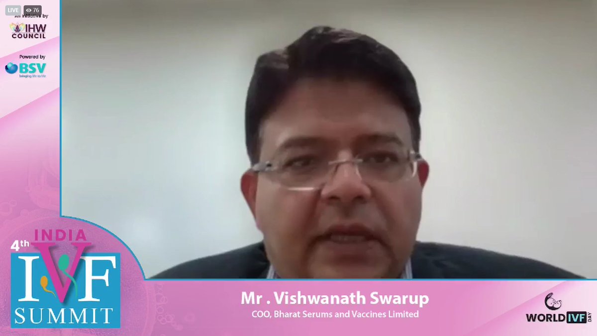 IHWCouncil's tweet photo. @vishy009, COO, @BSV_Global emphasizes significant macro issues that IVF aims to address on #IndiaIVFSummit. He states that it is crucial to take this matter seriously by working together and collaborating for progress in this field.

#FutureOfFertility  #IndiaIVFSummit  #BSVwithU  #WorldIVFDay  #LetsTalkFertility