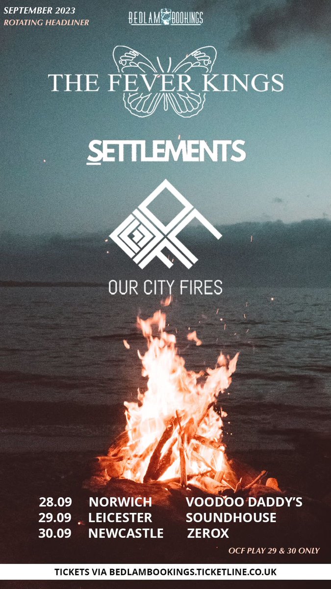 Our City Fires (@ourcityfires) on Twitter photo GIG NEEEEWWWWSSS!!!
Buzzing to finally announce we’ll be doing a run with the awesome <a href="/FeverKings/">The Fever Kings</a> and Settlements In September with @bedlambookings can’t wait for this one so let’s get some tickets sold and have the same insane madness we had in may🤘🏻 can’t wait to see you! GIG NEEEEWWWWSSS!!!
Buzzing to finally announce we’ll be doing a run with the awesome <a href="/FeverKings/">The Fever Kings</a> and Settlements In September with @bedlambookings can’t wait for this one so let’s get some tickets sold and have the same insane madness we had in may🤘🏻 can’t wait to see you!