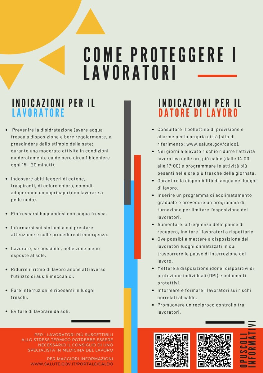 ESEM-CPT, Cassa Edile e ASLE-RLST insieme per un’estate più sicura. Al via la campagna informativa sul tema “caldo e lavoro in edilizia” con consigli utili, per lavoratori e datori di lavoro, per scongiurare il rischio infortuni dovuti alle alte temperature.
#rischio #calore