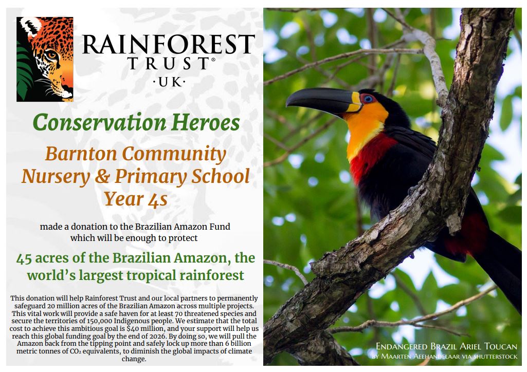 You are our heroes Year 4! You have taught us so much, and we are proud of every single one of you. Have a wonderful summer! @BarntonMrsLowe <a href="/BarntonMissR/">Miss Rutter</a> <a href="/RainforestTrust/">Rainforest Trust</a>