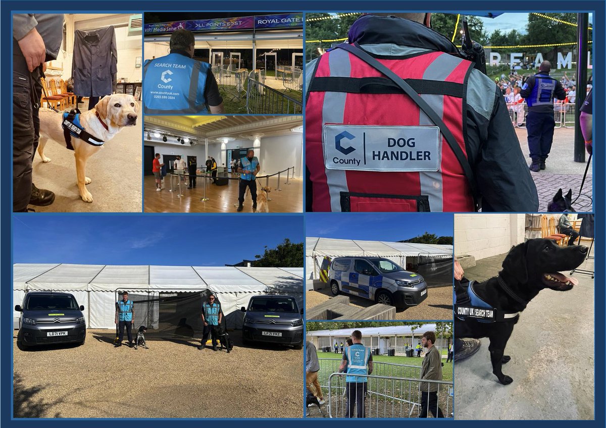 CountySecu's tweet photo. County are the leading UK provider of highly trained and licensed Search & Detection dog units.
W: https://t.co/IVxbXar6Mn
T: 0203 886 1024
E: hub@countyuk.com
#dog #doghandlers #event #eventsecurity #search #searchteam #detectiondogs #searchanddetection #county https://t.co/Oy5PmfnhIB