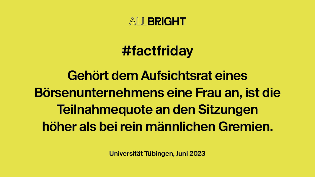 AllBrightGer's tweet image. Frauen verändern die #Dynamik in #Aufsichtsräten. Eine angenehmere Kommunikationskultur, produktivere Debatten und weniger Emotionalität werden von den Autorinnen der Studie als positive Effekte genannt. Und das macht die Sitzungen attraktiver und besser besucht. #fridayfact 🧵