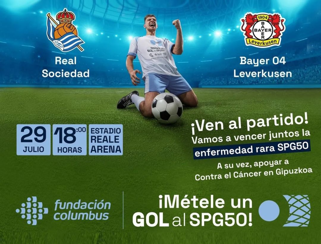 #elsueñodealejandro [2 de 6]
Gracias a la @FundaColumbus y a la @RealSociedad por organizar el 💙 Partido solidario SPG50 💙
❗️Métele un gol al SPG50❗️

fundacioncolumbus.org/metele-un-gol-…