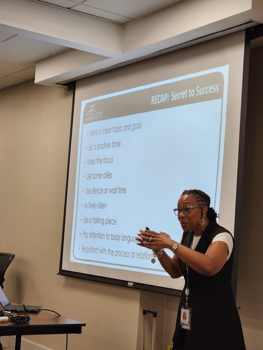 interveningLADY's tweet image. I am so excited to be joining the Camp Creek Middle School Community!!! We had an awesome experience during our Leadership retreat.  Awesome sessions with Dr. Grace Love on Restorative practices.  #AVID #restorativepractices @CCMPrincipal @CampCreekMiddle @CCMSMath