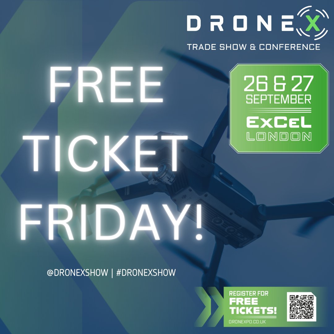 FREE TICKET FRIDAY ‼️ ‼️ ‼️

#DroneX is almost here! Don't miss the leading business event for the UAV industry at the ExCeL London on Sept 26-27th! 🗓️

Get your FREE tickets now 👉tinyurl.com/2jzhzjwm   

See you there! 😃  

#DroneX #FREETICKETFRIDAY