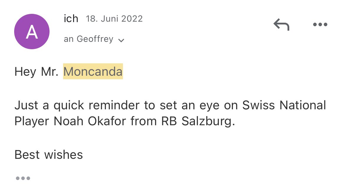 AdMiR2112's tweet photo. “Exactly one year ago, I sent an email to Moncada, AC Milan’s chief scout, suggesting we keep an eye on Noah Okafor. Fast forward to today, and Okafor is now almost part of the AC Milan family. Coincidence or foresight? You decide! 😉 #ACMilan #Okafor #Moncanda https://t.co/Y5LpTygaqH