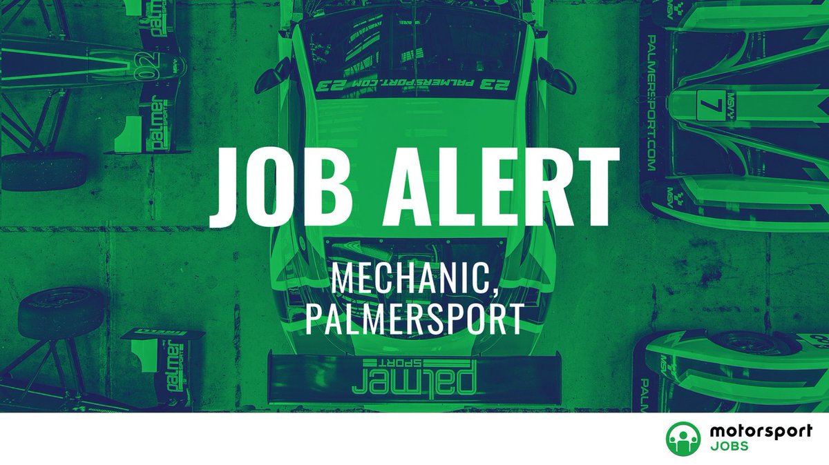 Motorsport_Jobs's tweet photo. Mechanic role @Palmer_Sport
Apply ๐ https://t.co/iZHKIGADqs
#motorsportjobs #motorsport #jobs #jobalert #autosport #jobsinmotorsport #hiring #msv #palmersport #GB3 #GB4 #MSVR #BRDC #mechanic #racemechanic #BMWM4 #Formula3000 #ClioCup #JPLM #Caterhams #Caterham #mechanical https://t.co/59xqWOVltF