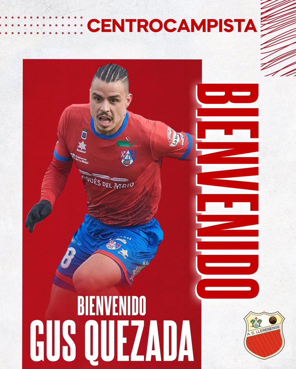 adllerenenseof's tweet photo. ✅ 𝐎𝐅𝐈𝐂𝐈𝐀𝐋 | 𝐅𝐈𝐂𝐇𝐀𝐉𝐄

✍️ Gustavo Quezada (@gus_chito5)
5º fichaje, procedente del Calahorra.

🦾 Mediocentro que puede actuar tanto en la zona ofensiva como en la zona defensiva. Buen golpeo de balón y gran poderío físico. Trabajo asegurado.

🔴⚪️ #VamosLlerenense https://t.co/rxIB68YgTY