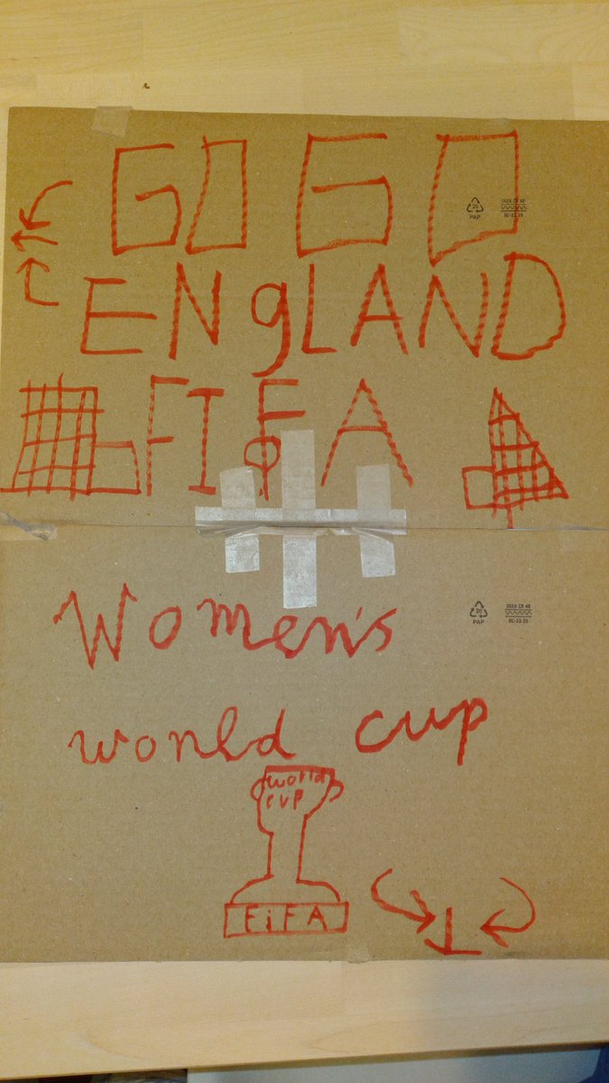 AngelaTohl's tweet photo. @Lionesses @EE Welcome to Brissy! We live near the stadium and will be cheering you on. My son made this poster for you... https://t.co/htaPha2Tjq