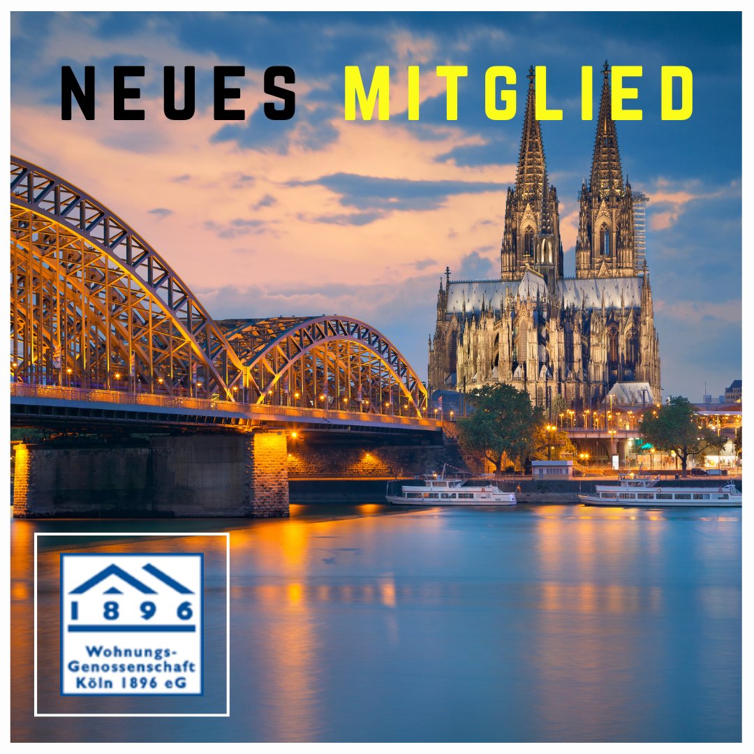 Wir begrüßen im #DigiWoh: Die Wohnungs-Genossenschaft Köln 1896 eG! Die Genossenschaft wurde 1896 gegründet und verwaltet aktuell 2.154 Mietwohnungen und 16 gewerbliche Einheiten. Wir freuen uns über die Zusammenarbeit!