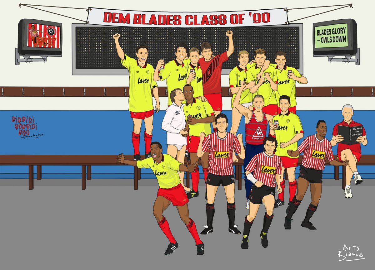 ArtyBianco's tweet photo. Really starting to take shape now… (there is an obvious error that may or may not be rectified depending if people notice 😂).
Always looking for suggestions for additions… obviously got a good list of players to add but anything else?
#sufc #twitterblades #classof90 https://t.co/qTGpeziewx