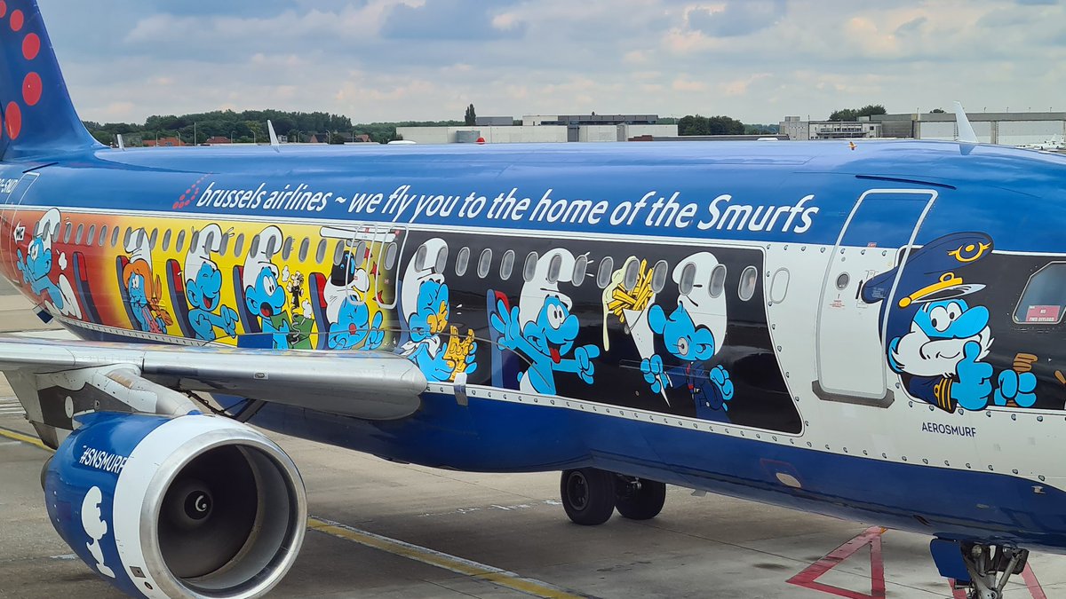 #brusselsairlines sizi hayal alemlerinin yaratıldığı ülkeye davet ediyor 😂 #belcika #şirinler #smurf