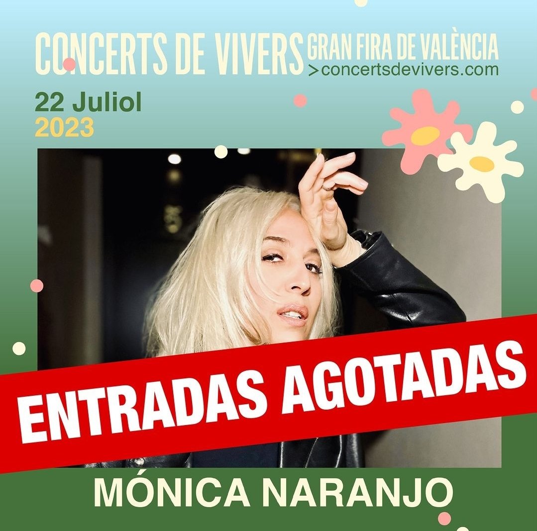 94mn_fans's tweet photo. 🎙 @monicanaranjo #MimetikaTour #España 🇪🇸
📅 Sábado 22.07.2023
🕗 22:00h
🌳 #ConcertsDeVivers. Gran Fira de Valencia.
🌆 Valencia
🎟 Entradas agotadas https://t.co/laNIgKDrEH