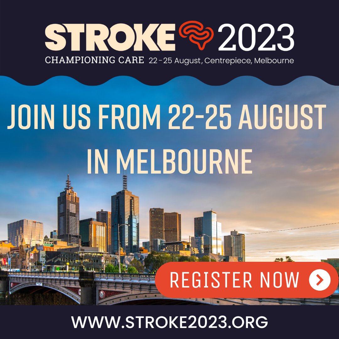Please join us at the combined SSA/Smart Strokes meeting - 'Championing Care' in Melbourne August 22-25 - just one month to go. Great to come together as an entire Australia and New Zealand stroke Community for the first time post-COVID!