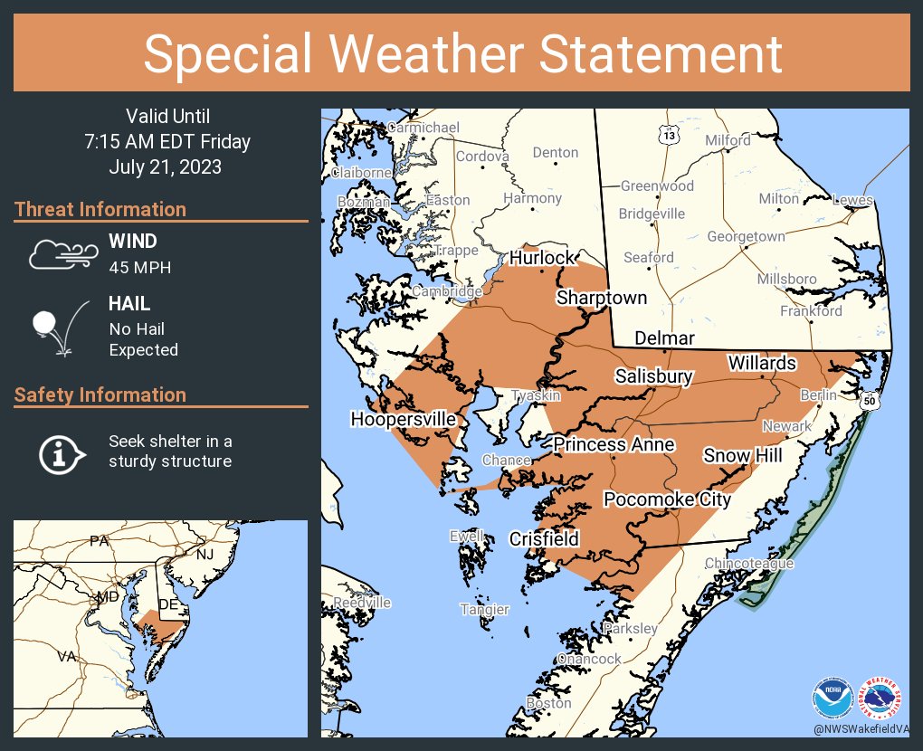 NWS Wakefield on Twitter "A special weather statement has been issued