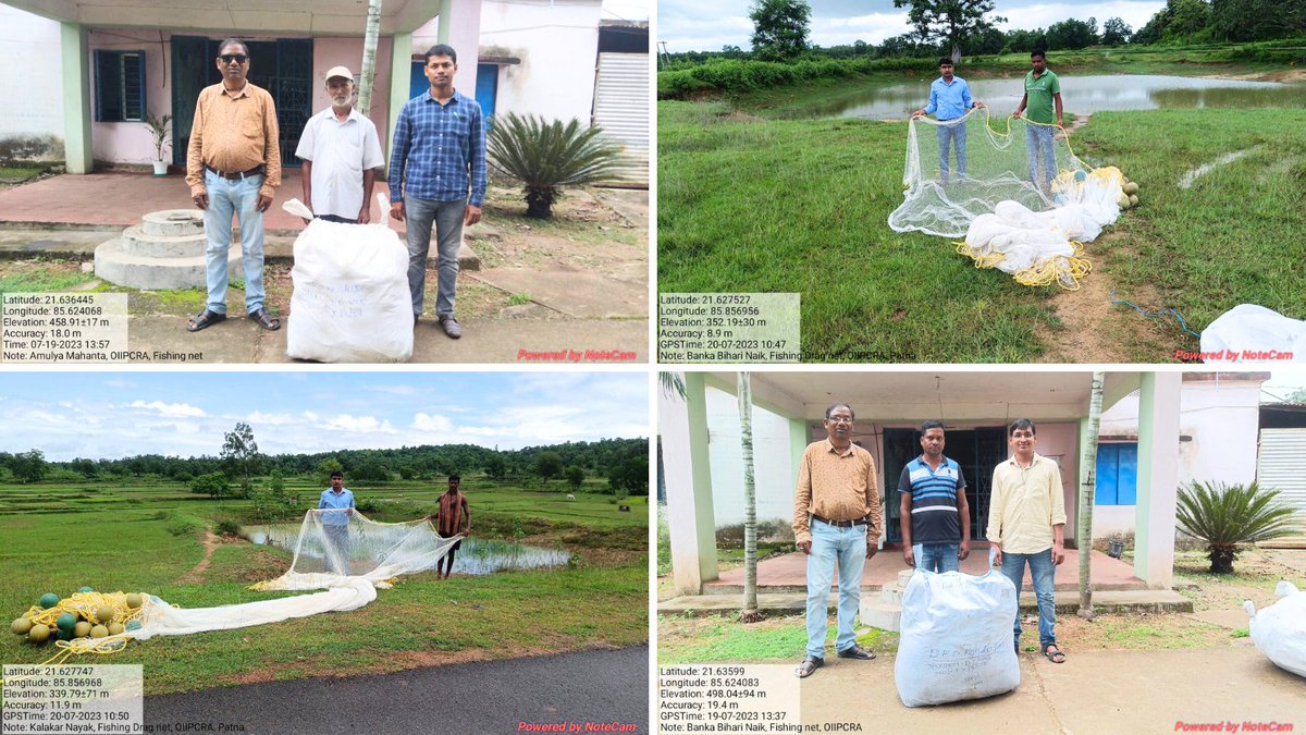 The fishing dragnets procured from OPDC by DFO, Keonjhar and supplied to the fish farmers under OIIPCRA. #Livelihoodsupport  #Keonjharfisheries
@rajaaswain @farddept @OIIPCRA_OCTDMS @OLICLTD