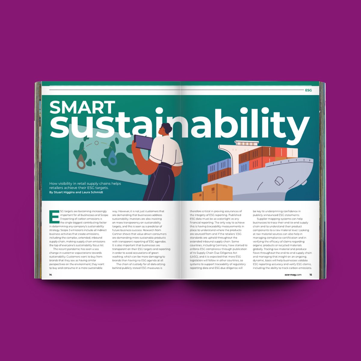 In our recent issue, Stuart Higgins and Laura Schmidt join us from @bearingpoint to explain how retail supply chain visibility can help businesses reach #ESG targets. ow.ly/JsKb50PhlcS