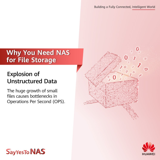HuaweiPK's tweet photo. Fast-growing #unstructureddata causing #IT headaches? Let us help. Huawei's #OceanStorDorado #AllFlash #NAS takes the stress out of storing and managing mass small files with scale-out to 32 controllers, increasing OPS linearly. #SayYesToNAS https://t.co/WsP4PmjLdE https://t.co/jZ2IlNtoYb