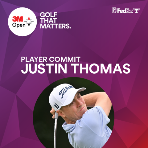 Please give <a href="/JustinThomas34/">Justin Thomas</a> a warm Minnesota welcome. The two-time PGA Championship winner will tee it up at the #3MOpen July 24-30. Catch all the action live: 3MOpen.com/tickets.