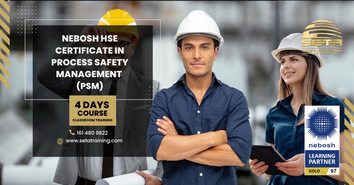✅NEBOSH HSE Certificate in Process Safety Management (PSM)
✅4 Day Block: 14, 15, 16, 17 August 2023
✅Examination (1/2 day): 23 August 2023
Book now! setatraining.com/course/nebosh-…
#NEBOSH #Manchester #Stockport