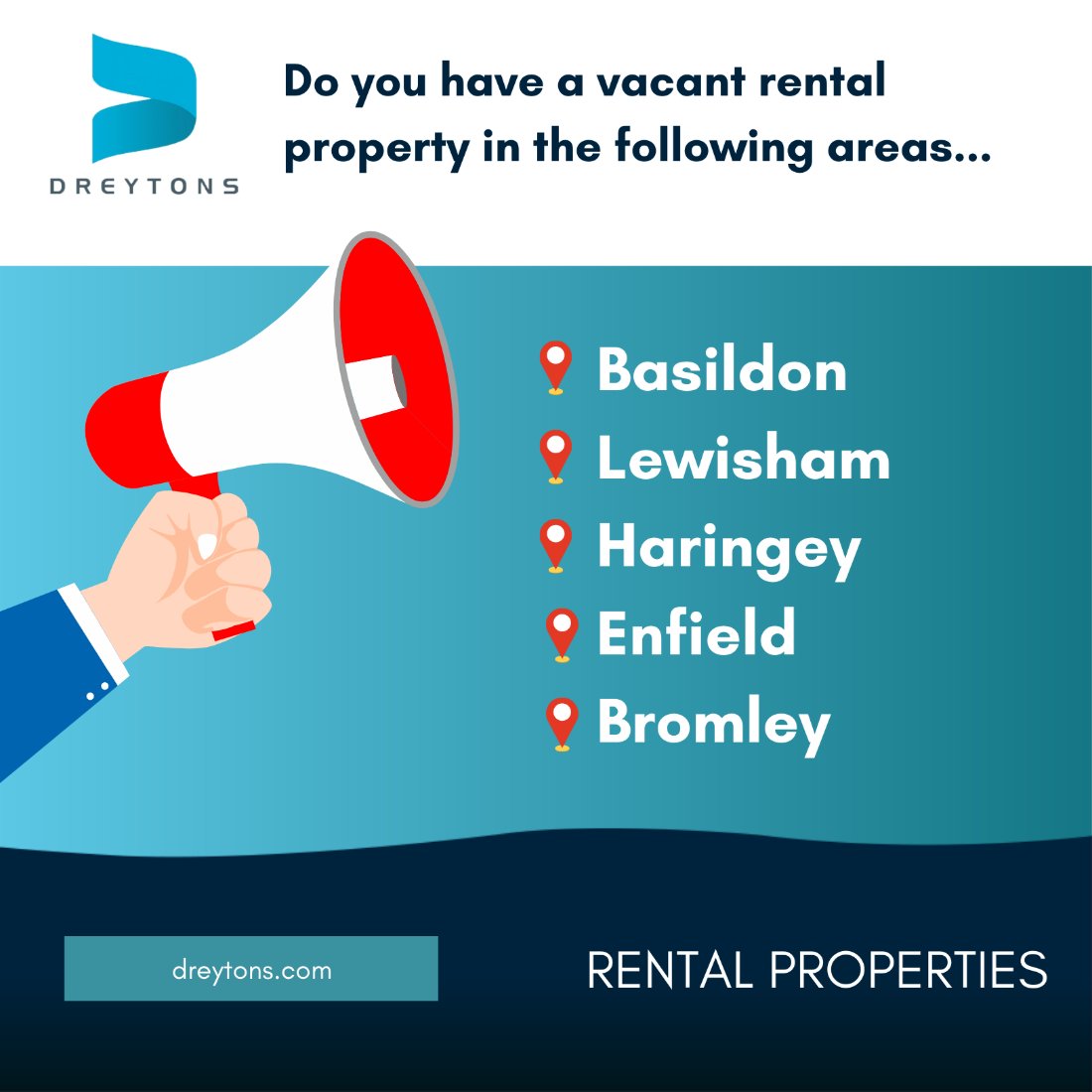 DreytonsHackney's tweet photo. Are you looking to rent your property in these areas?  

📍#Basildon   📍#Lewisham 📍#Haringey #Enfield  📍#Bromley

We offer the best possible rates 👍 and ensure that your investment is the best decision you'll ever make.😁 https://t.co/eCulrFCoJS