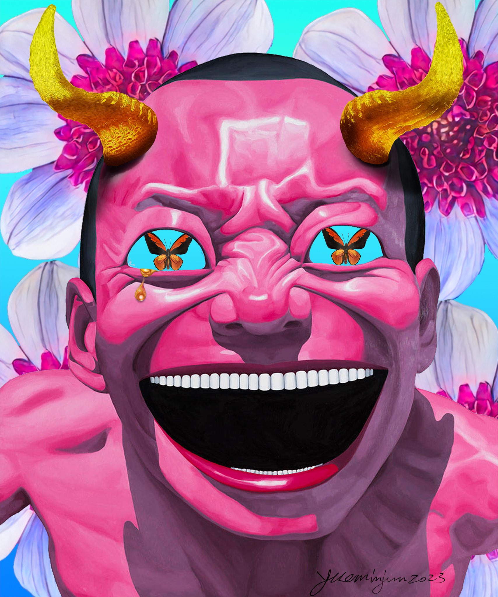 yue minjun 画集 Yue Minjun | Original Place (2023) | Artsy