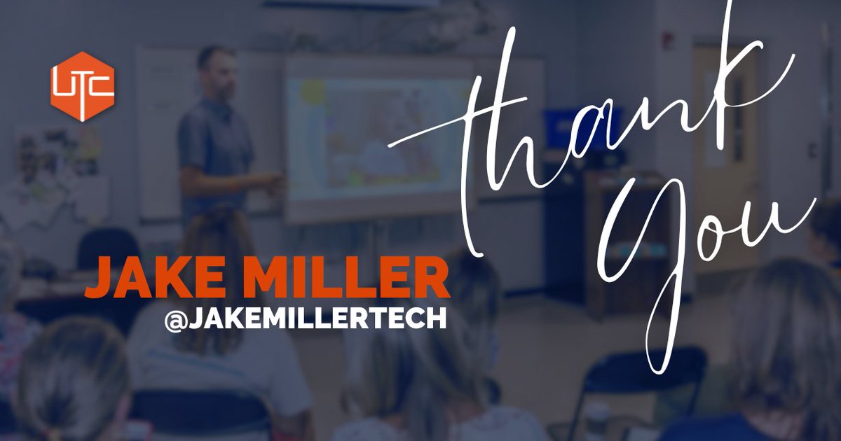 upstatetech's tweet image. Many thanks to Jake Miller for taking education to the next level at #2023utc! Be sure to follow and connect with him on social media. @JakeMillerTech